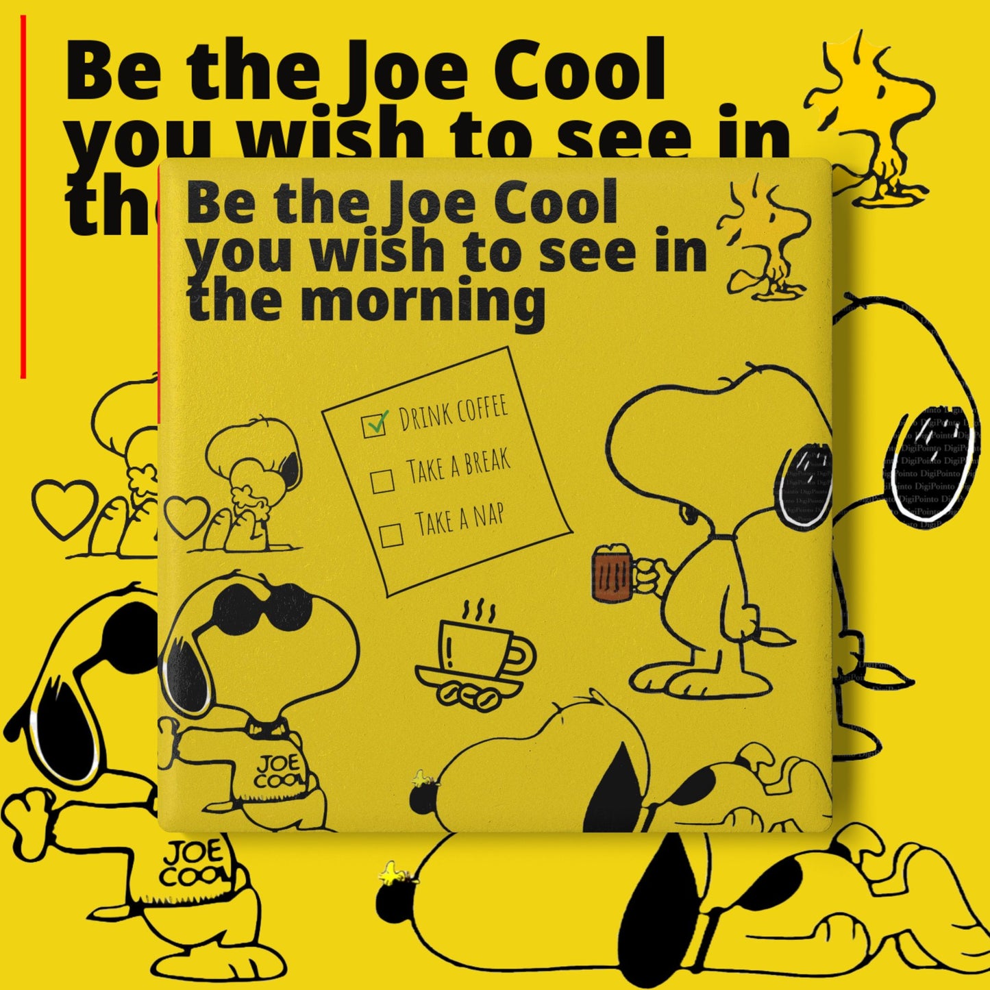 Be the Joe Cool Ceramic Coaster  🕶️ - Coffee Lover Gift