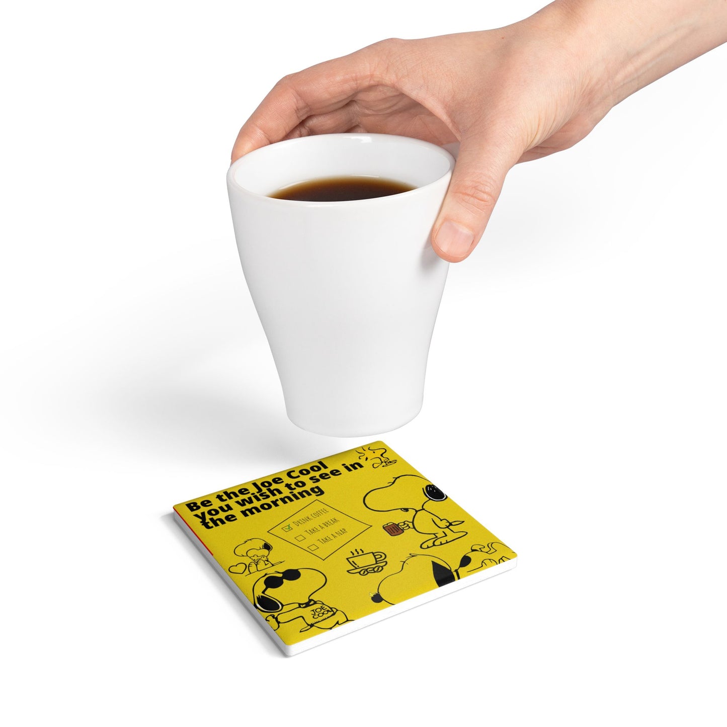Be the Joe Cool Ceramic Coaster  🕶️ - Coffee Lover Gift