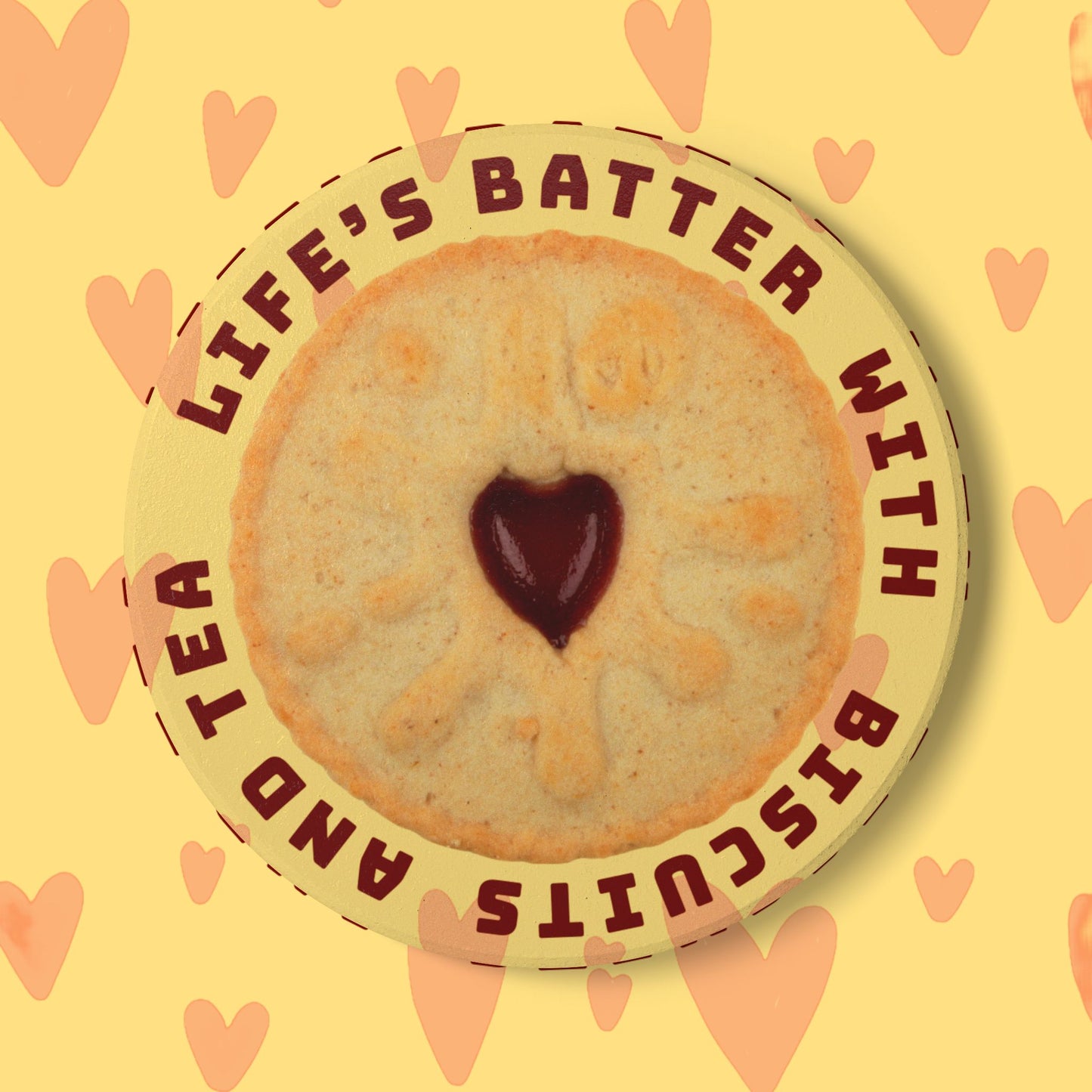'Life's Batter with Biscuits' coaster ☕