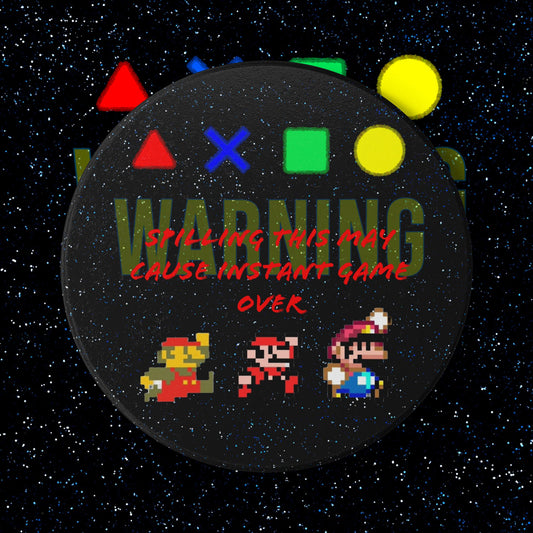 'For The Gamers' whimsical ceramic coaster